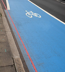 Image showing Bike lane sign