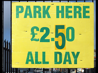 Image showing Parking sign