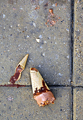 Image showing Dropped ice-cream, bad luck