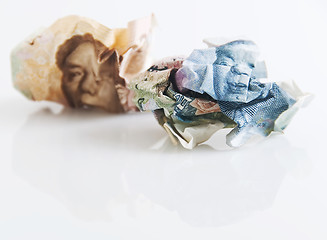 Image showing Crumpled Money