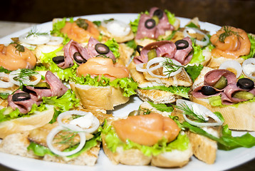 Image showing Canapes