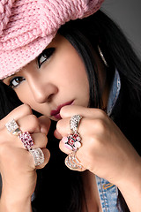 Image showing Fistful of Bejewelled rings