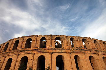 Image showing The amphitheater in El-Jem, Tunisia