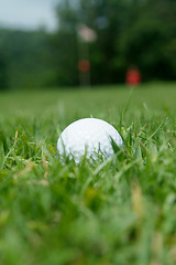 Image showing Golf-ball near the green