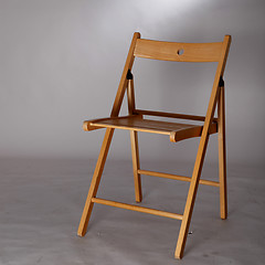 Image showing A wood foldable chair