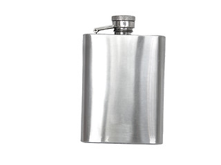 Image showing steel flask whiskey