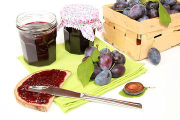 Image showing Homemade damson jam