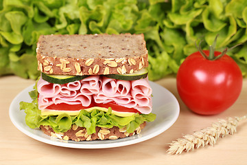 Image showing Ham Sandwich