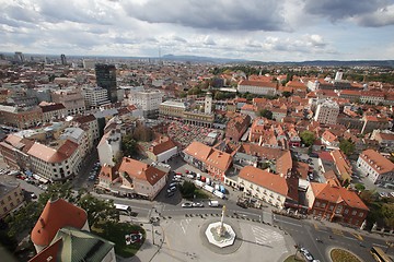 Image showing Aerial view of Zagreb, the capital of Croatia