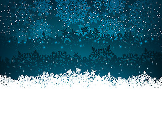 Image showing Winter background with many snowflakes. EPS 8