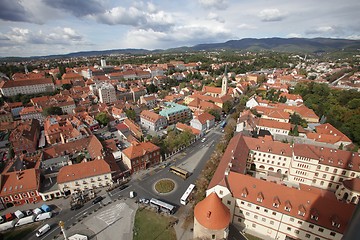 Image showing Aerial view of Zagreb, the capital of Croatia