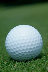 Image showing Golf-ball on green