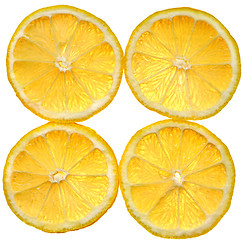 Image showing Lemon slice isolated on white 