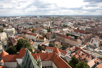 Image showing Aerial view of Zagreb, the capital of Croatia