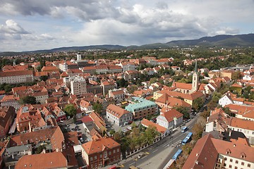 Image showing Aerial view of Zagreb, the capital of Croatia