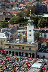 Image showing Aerial view of Zagreb, the capital of Croatia