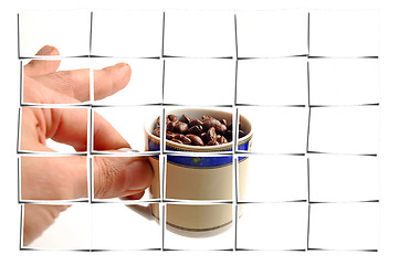 Image showing coffee beans cup
