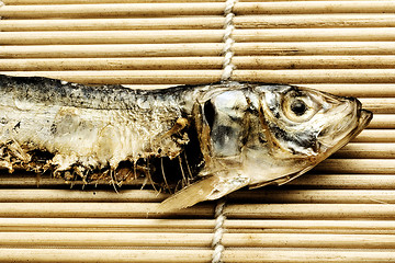 Image showing Closeup of dried fish