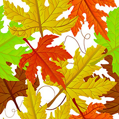 Image showing Autumn leaves seamless