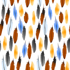 Image showing Feathers pattern, seamless