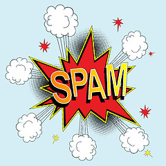 Image showing Spam icon comic style