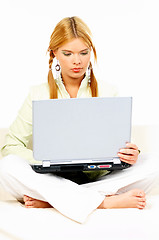 Image showing Beauty with laptop