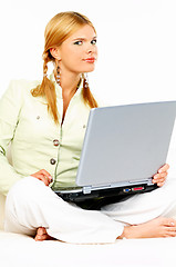 Image showing Beauty with laptop