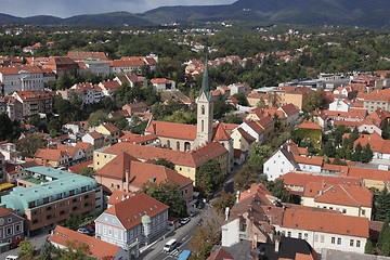 Image showing Aerial view of Zagreb, the capital of Croatia