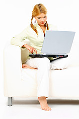 Image showing Beauty with laptop