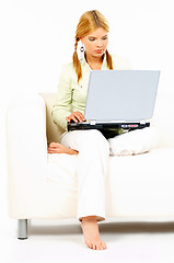 Image showing Beauty with laptop