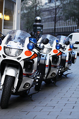 Image showing Police motorbikes