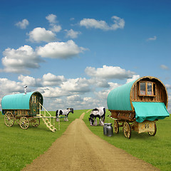 Image showing Gypsy Wagon, Caravan
