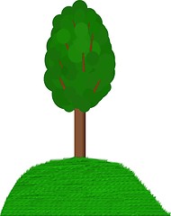 Image showing tree on a hill