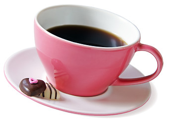 Image showing Pink coffee cup