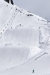 Image showing Snowboard park at ski resort