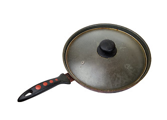 Image showing Dirty old frying pan