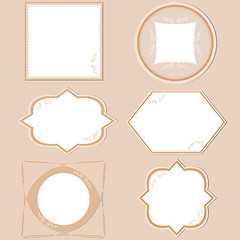 Image showing Set of floral and vintage royal frames vector