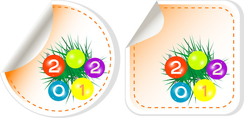 Image showing christmas stickers. 2012 Labels set. vector