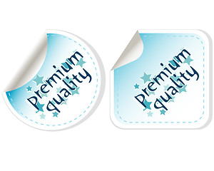 Image showing Premium Quality Button Label