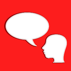 Image showing human talks in a speech bubble