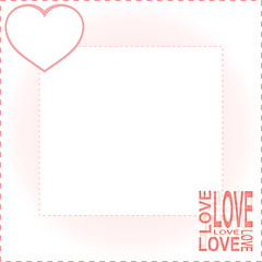 Image showing valentines background with red love heart vector background