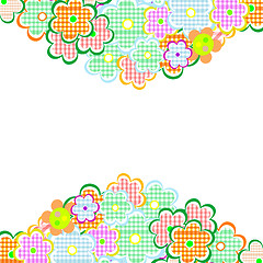 Image showing Beautiful Flowers Border. design vector Floral pattern