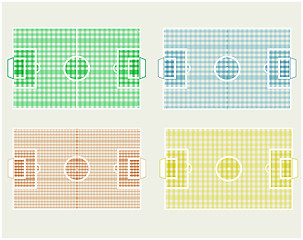 Image showing Set of different colors Football Fields vector