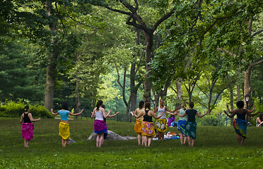 Image showing Central park belly dance