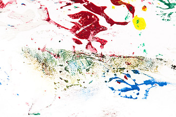 Image showing paints on the white paper