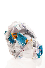 Image showing Crumpled paper isolated over white 