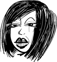 Image showing woman sketch portrait