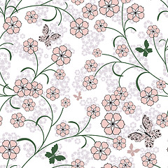 Image showing Repeating floral pattern