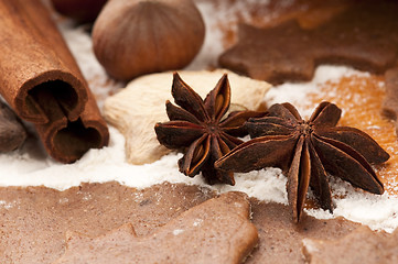 Image showing Christmas baking - gingerbreads