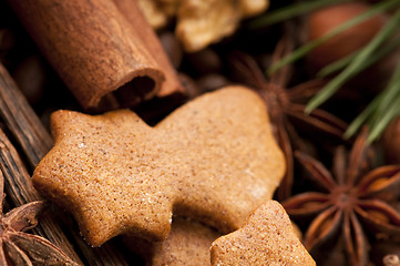 Image showing Christmas baking - gingerbreads